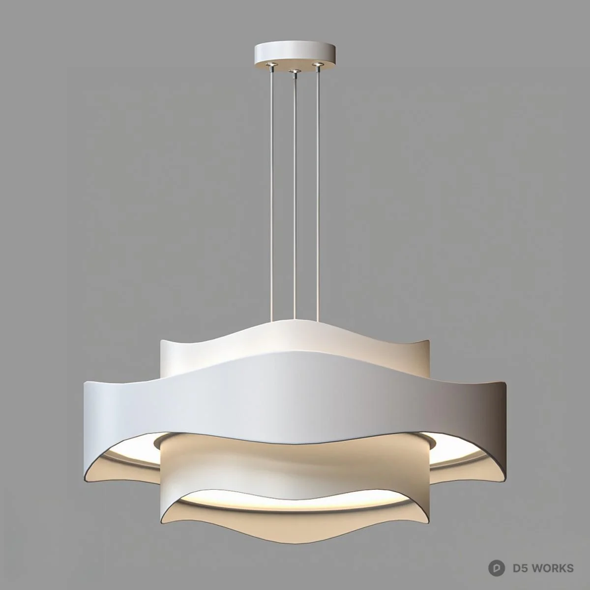 Waveform Layered Pendant Light 3d model - Image 1