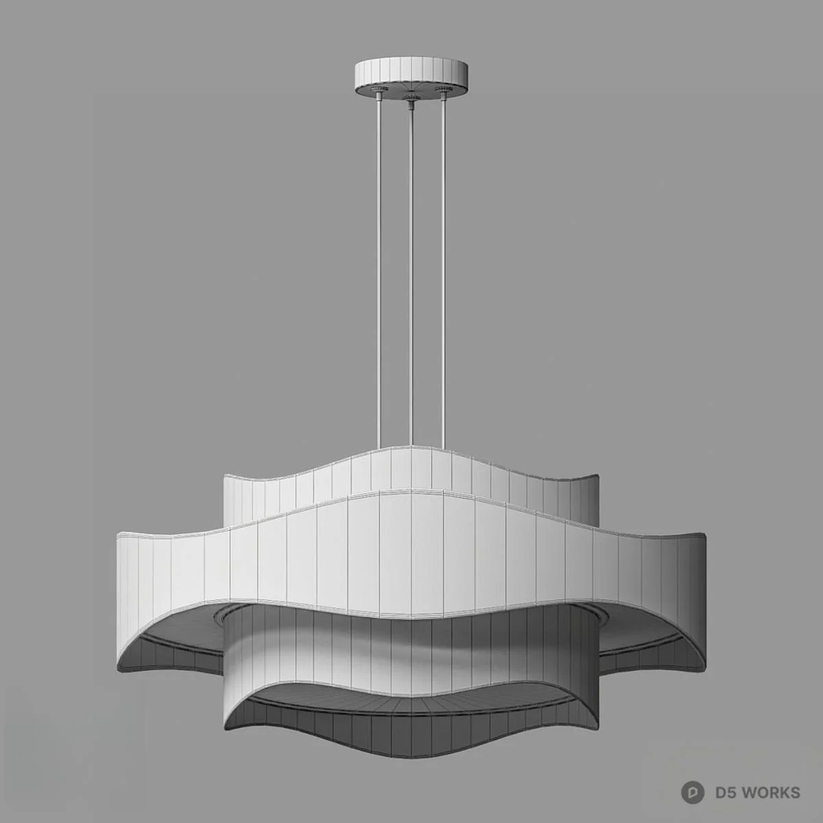 Waveform Layered Pendant Light 3d model thumbnail 2