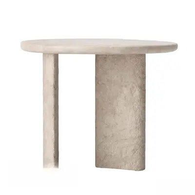 Textured Stone Side Table 3d model