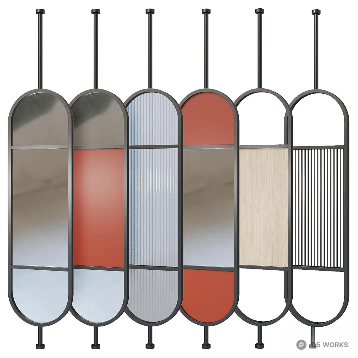 Modern Oval Frame Partition 3d model - Image 1