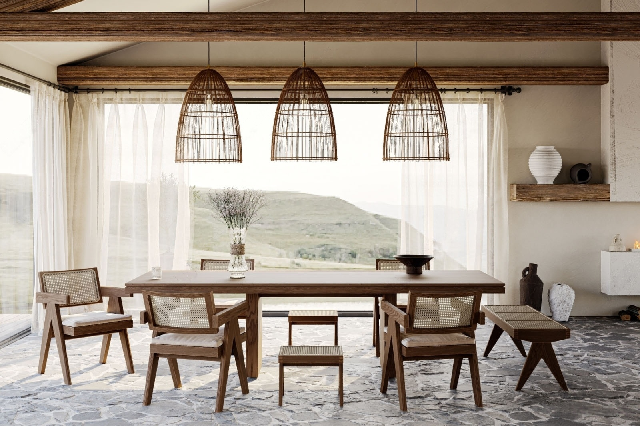 Organic Modern Wabi-Sabi BnB Dining Room