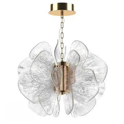Floral Glass Pendant Light 3d model