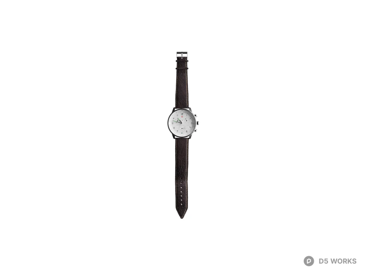 Leather Strap Watch 3d model thumbnail 2