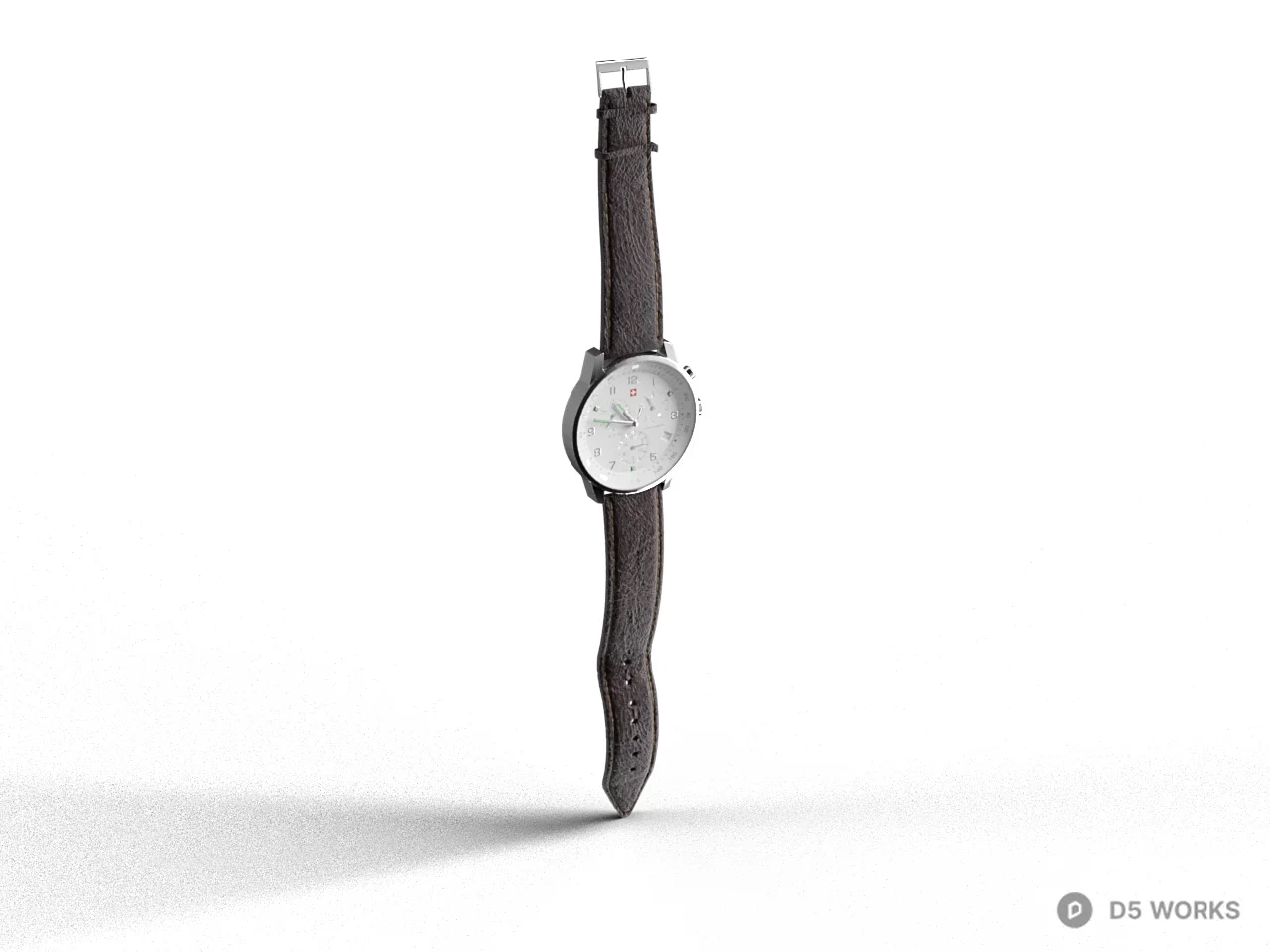 Leather Strap Watch 3d model - Image 1