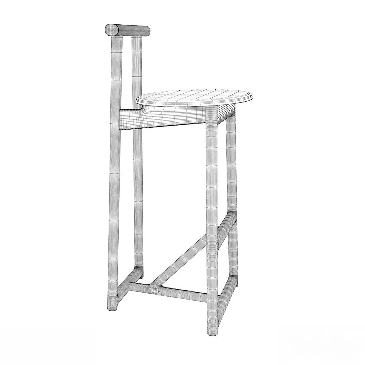 Bar Chair 3d model thumbnail 2