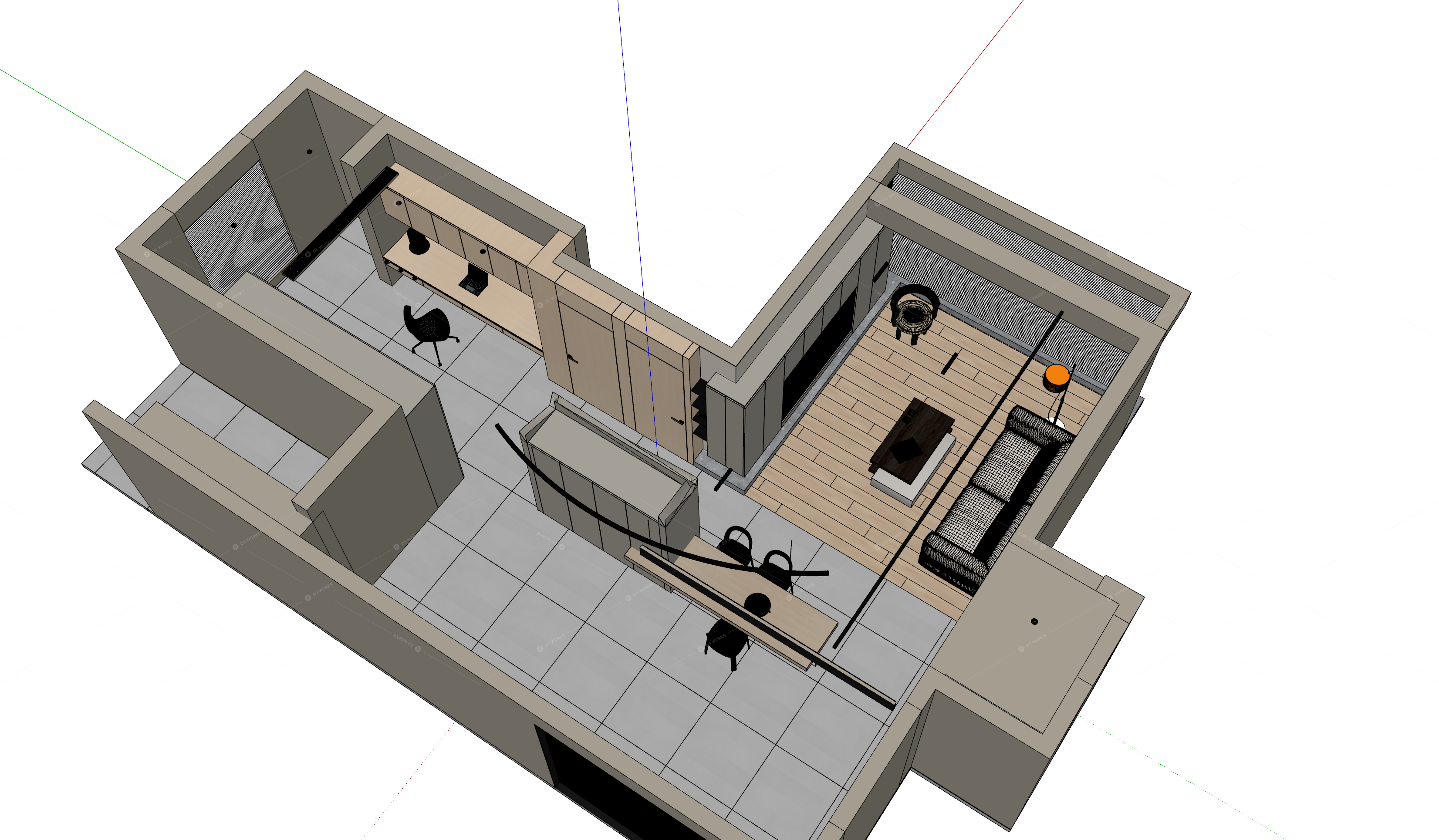 Studio Apartments 3D Models 3