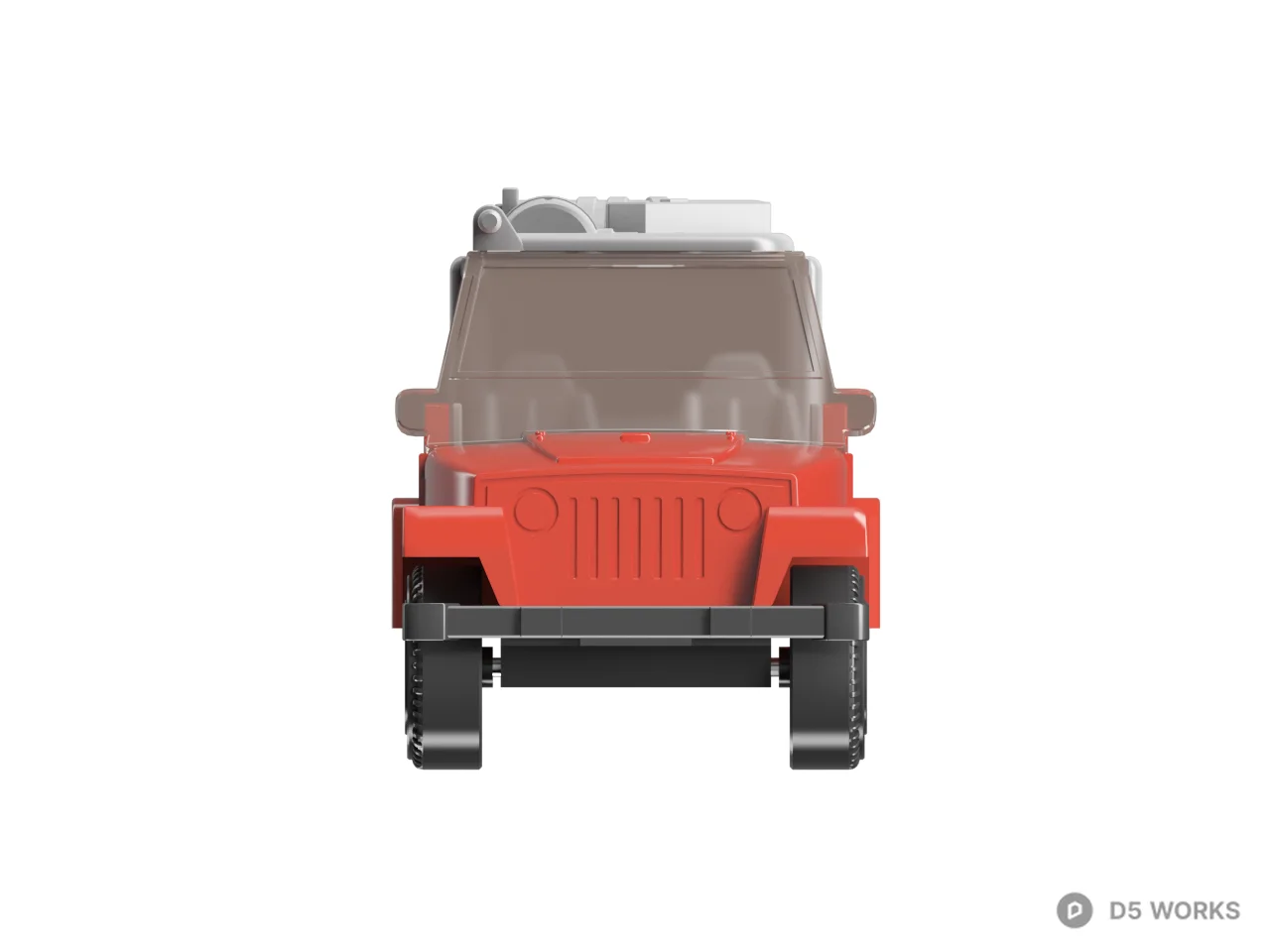 Red Toy Car 3d model thumbnail 2