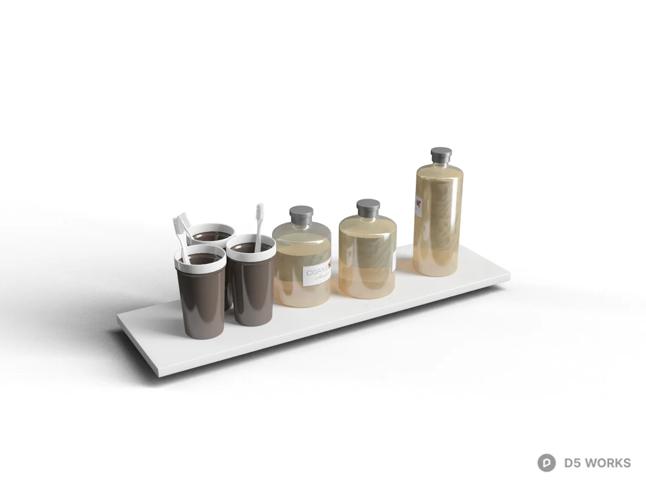 Minimalist Bath Set 3d model - Image 1