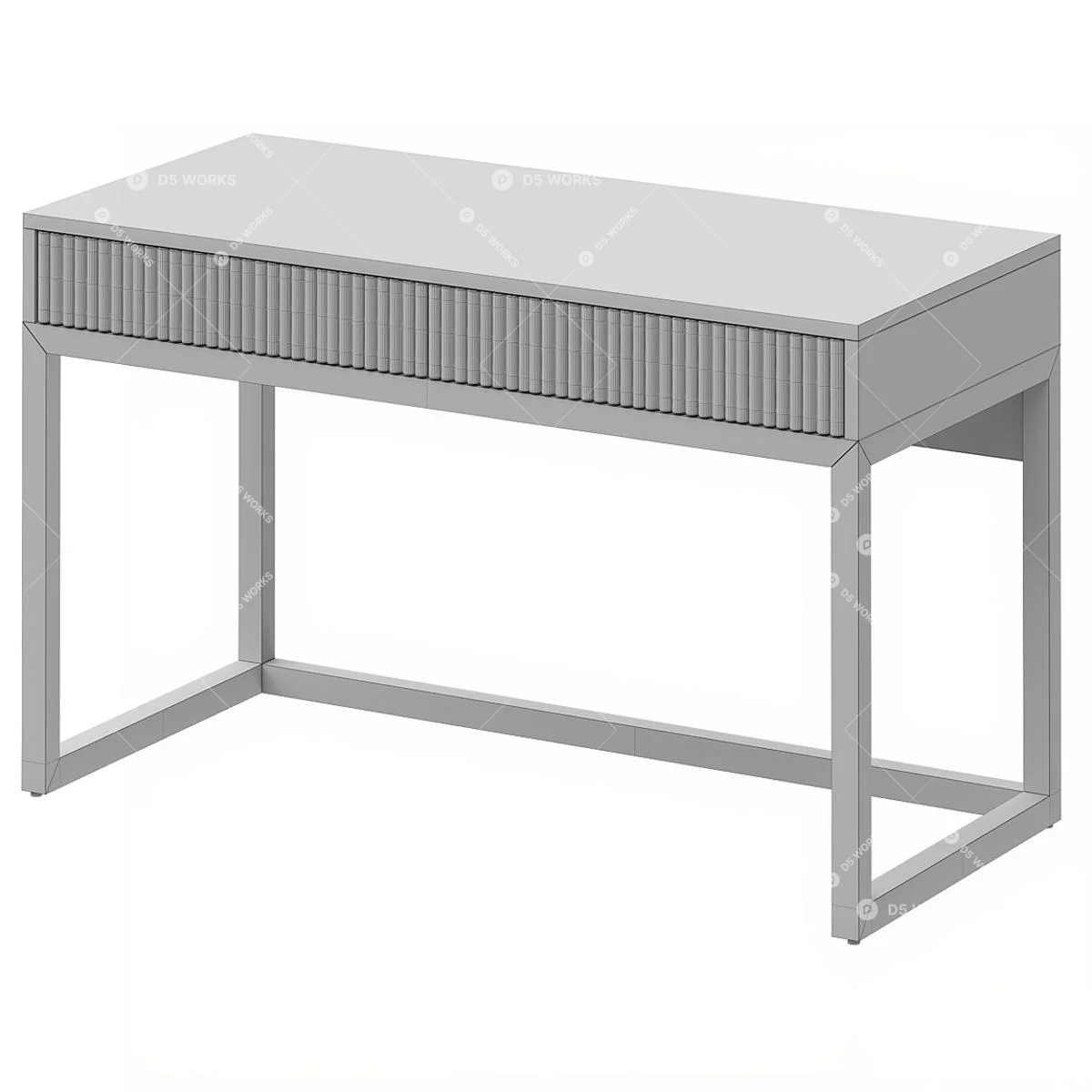 Mid-Century Modern Writing Desk 3d model thumbnail 3