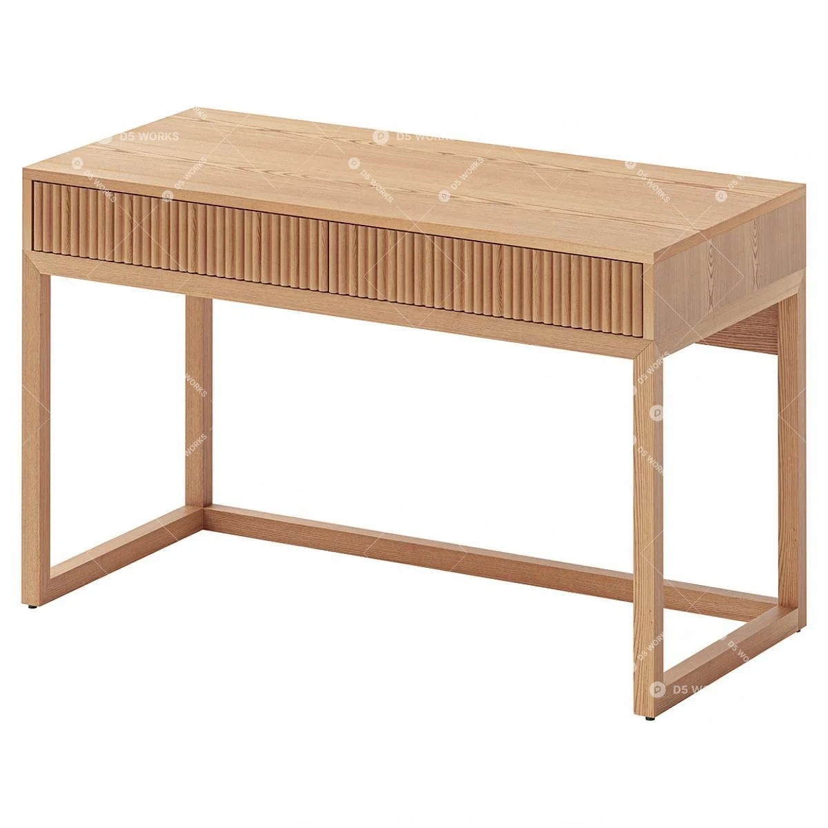 Mid-Century Modern Writing Desk 3d model thumbnail 2