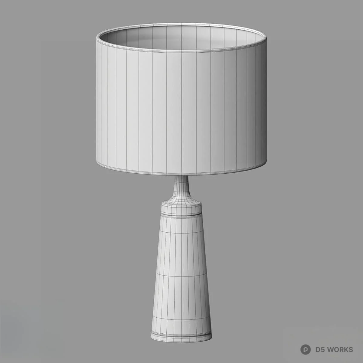 Black And Gold Modern Table Lamp 3d model thumbnail 2