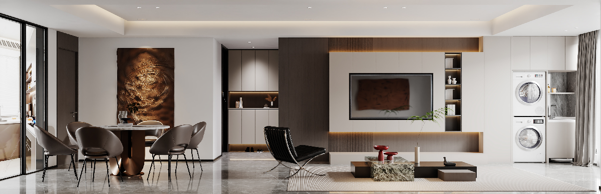 Modern Living & Dining Room