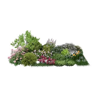 Flower Bed Combo 06 3d model