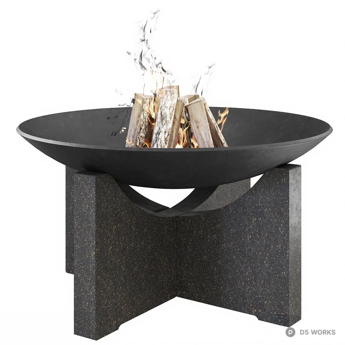 Minimalist Outdoor Fire Pit 3d model - Image 1