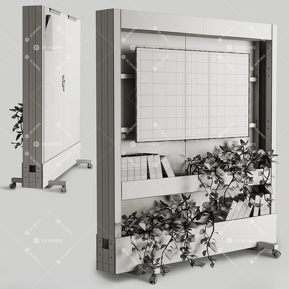 Scandinavian TV Cabinet 3d model thumbnail 5
