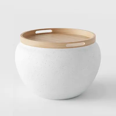 Ceramic Tray Top Side Table 3d model