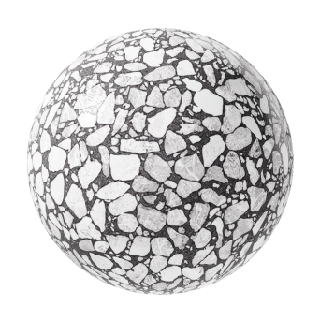 Terrazzo Black and white stone slate terrazzo