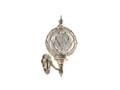 Ornate Metal Crystal Wall Sconce 3d model