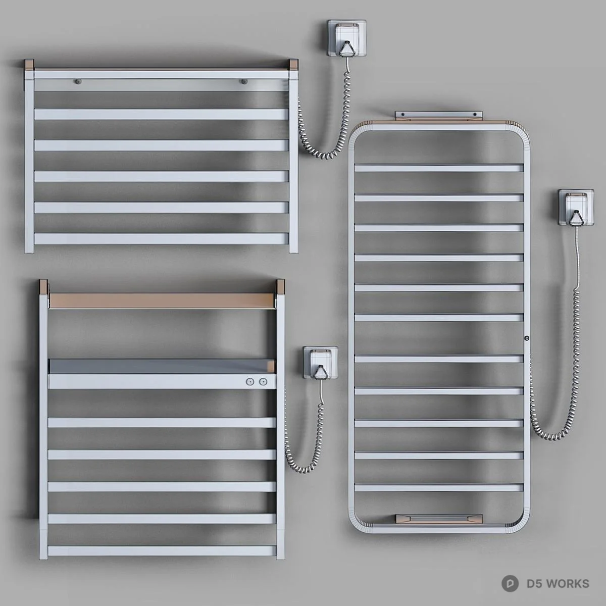 Heated Towel Rack 3d model thumbnail 2
