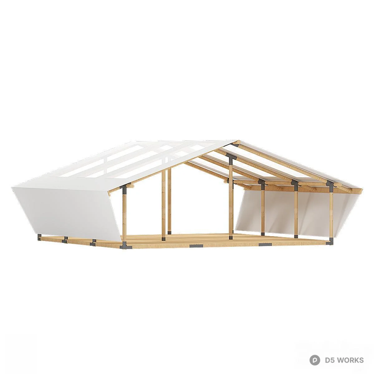 Wooden Structure Cabin 3d model - Image 1