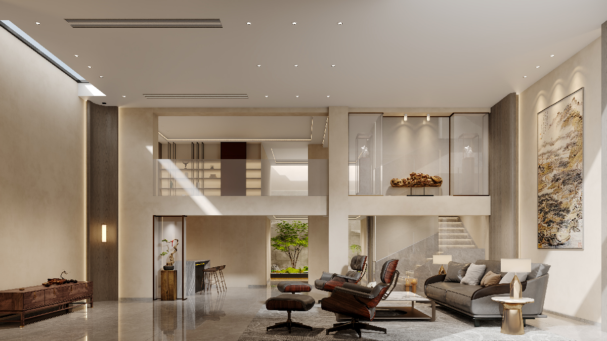 New Chinese Villa Living Room