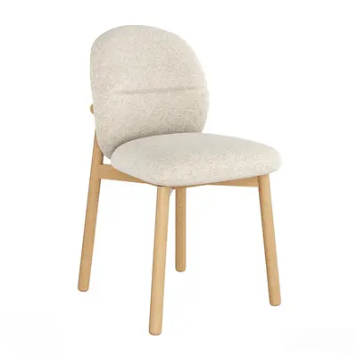 Minimalist Upholstered Dining Chair 3d model