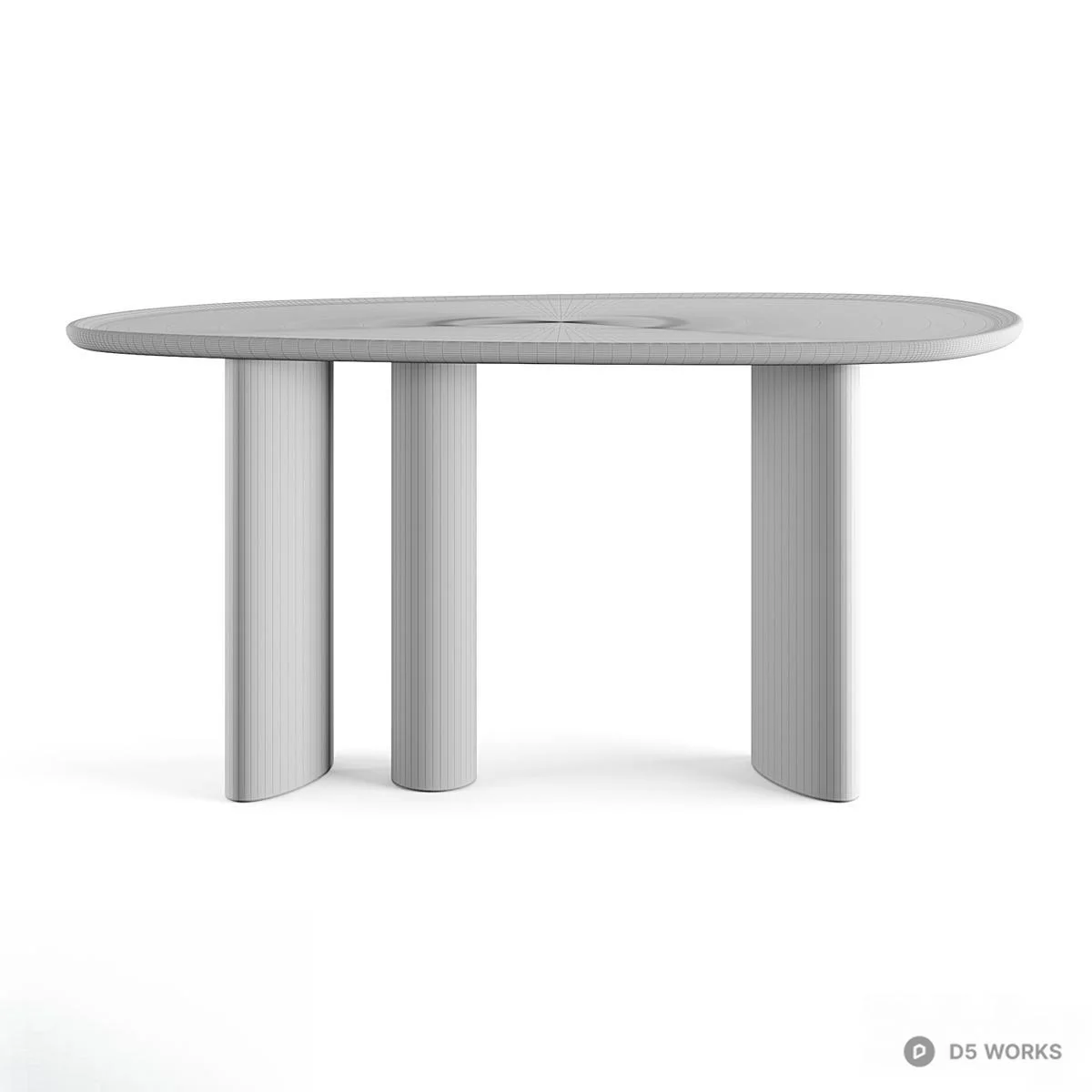Mid Century Modern Side Table 3d model thumbnail 4