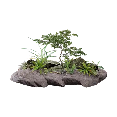Grouped vegetation 29 3d model