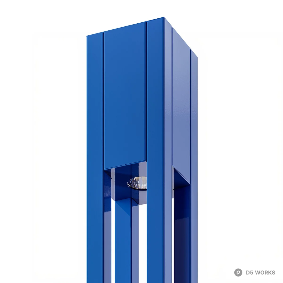 Modern Minimalist Garden Post Lamp 3d model thumbnail 2