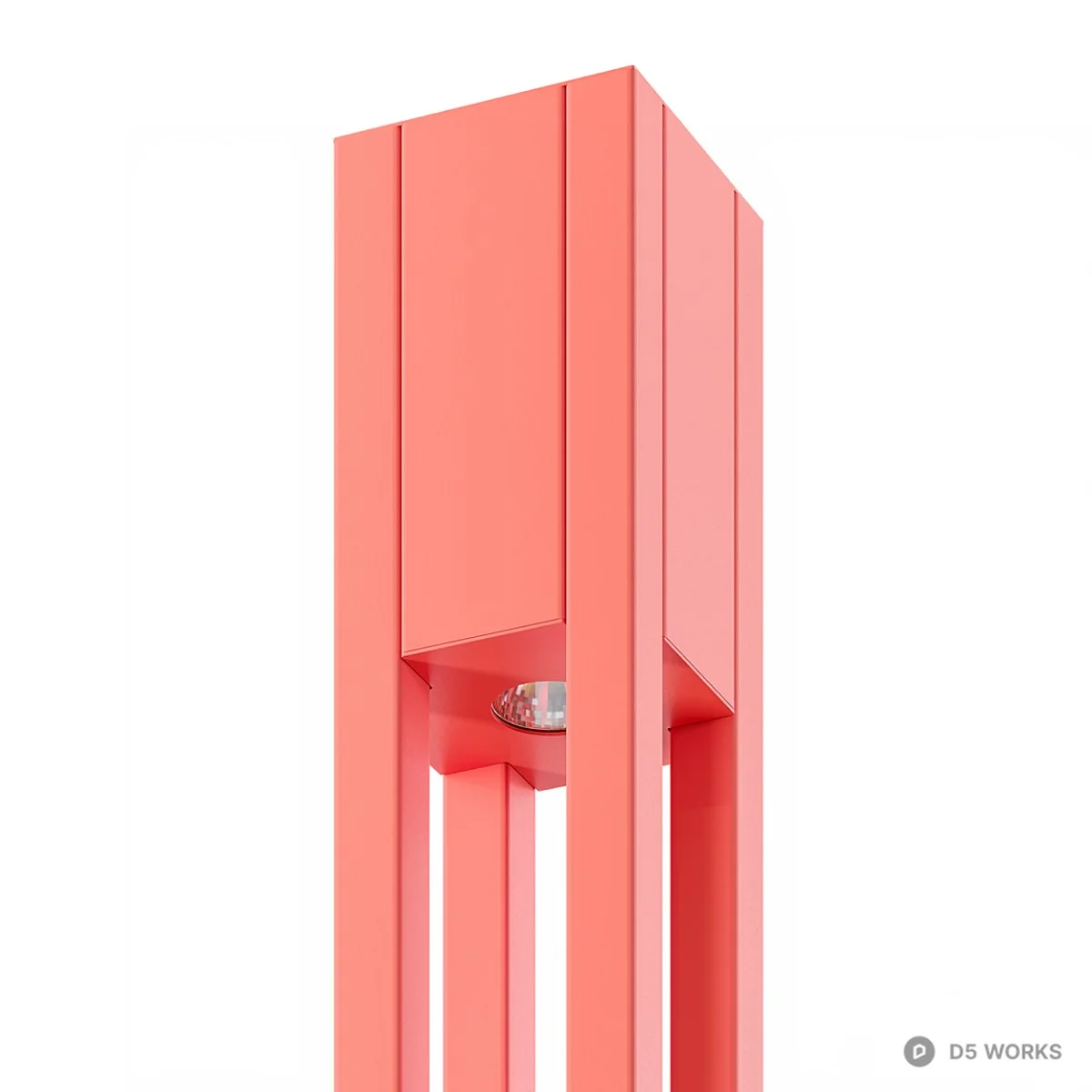 Modern Minimalist Garden Post Lamp 3d model thumbnail 3