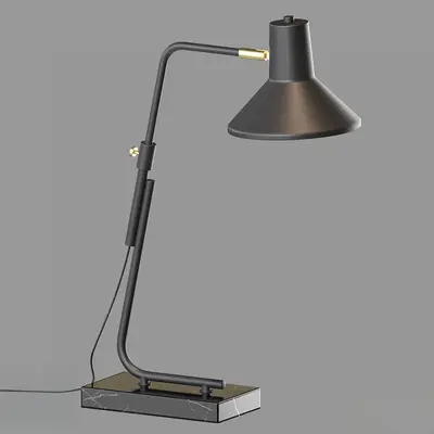 Industrial Style Marble Base Desk Lamp 3d model
