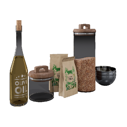 Condiments olive oil tea combinat