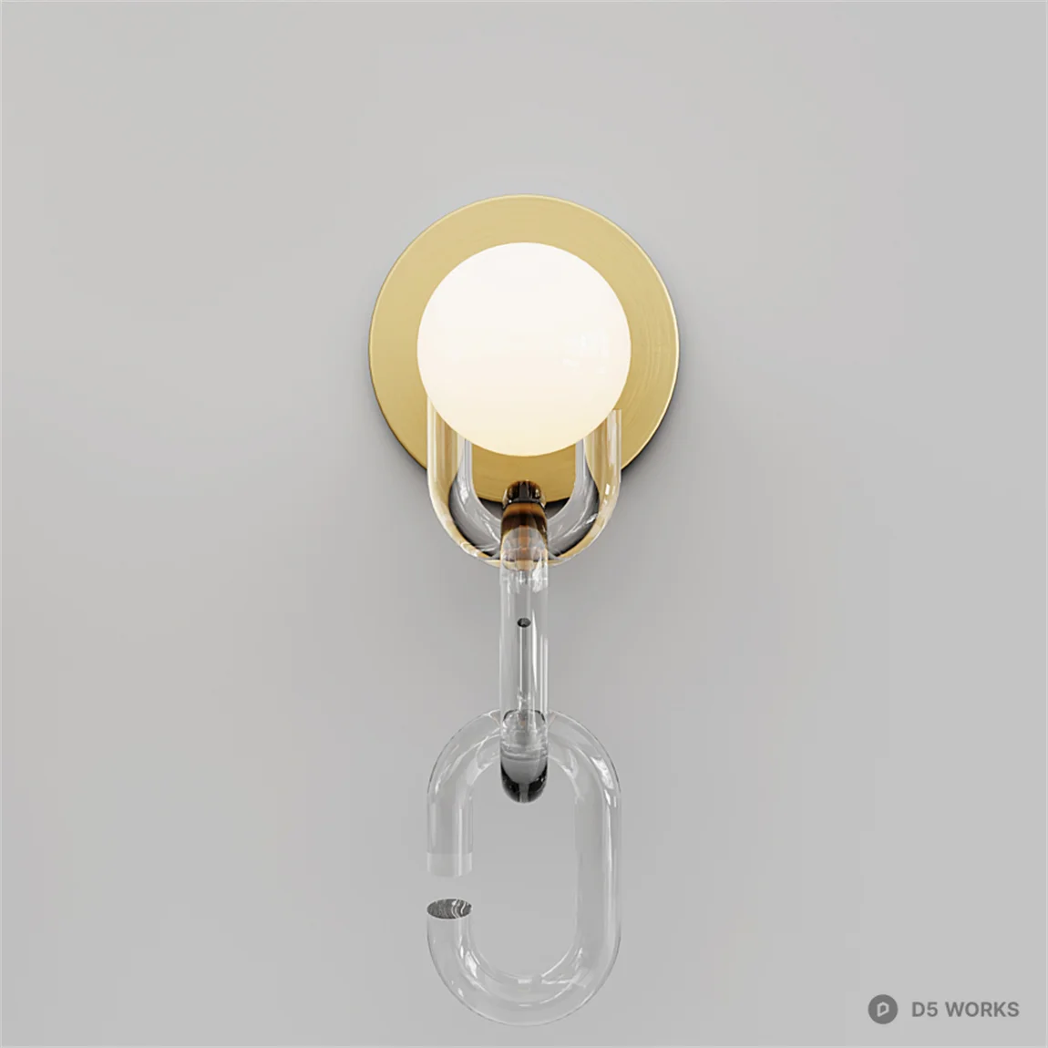 Chain Design Wall Lamp 3d model thumbnail 2