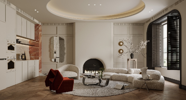 Creamy Home Living Room