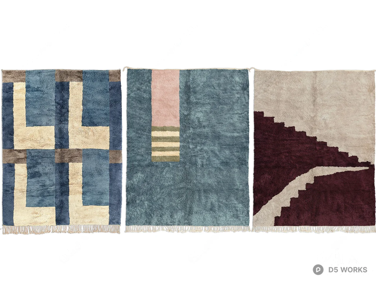 Mid Century Modern Rug 3d model - Image 1