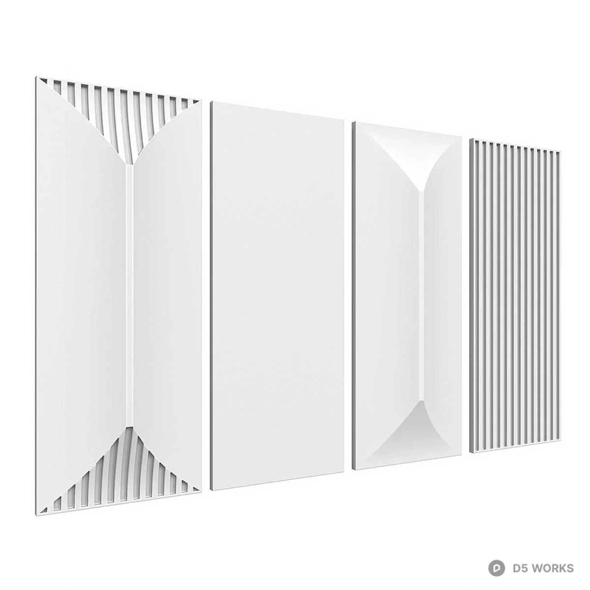 Geometric Pattern Wall Panel 3d model thumbnail 2