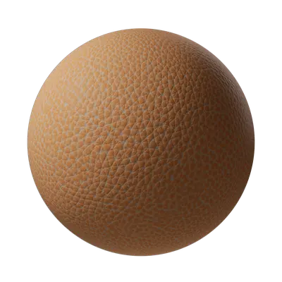 Orange fine grain leather