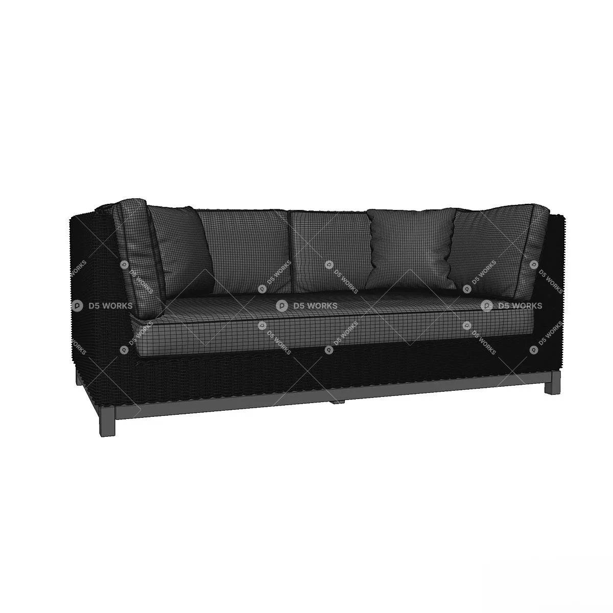 Outdoor Sofa 3d model thumbnail 4