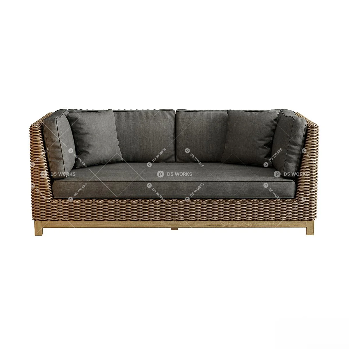 Outdoor Sofa 3d model thumbnail 3