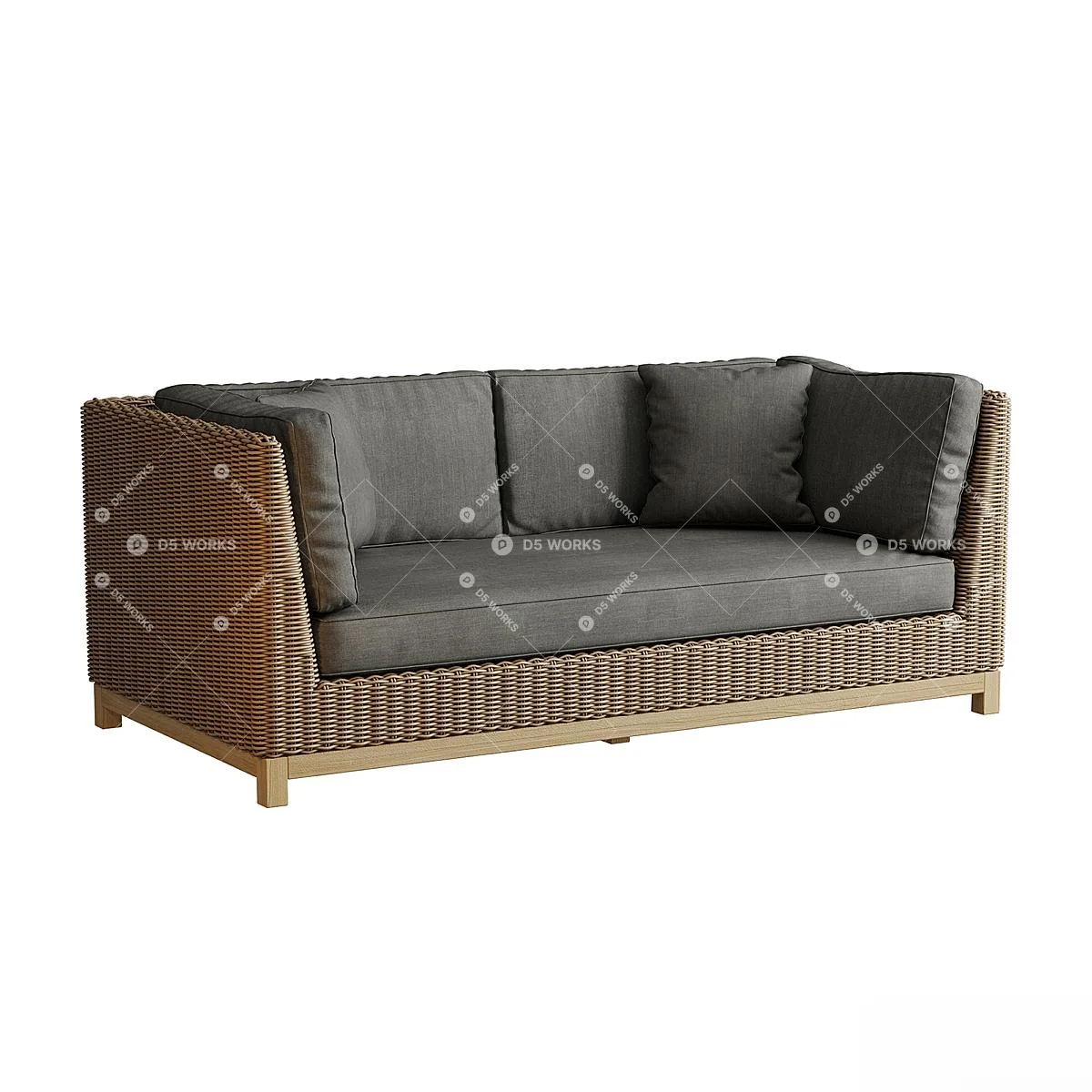 Outdoor Sofa 3d model thumbnail 2