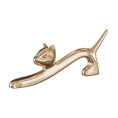 Other Ornaments Golden Metal Cat Jewelry Decoration