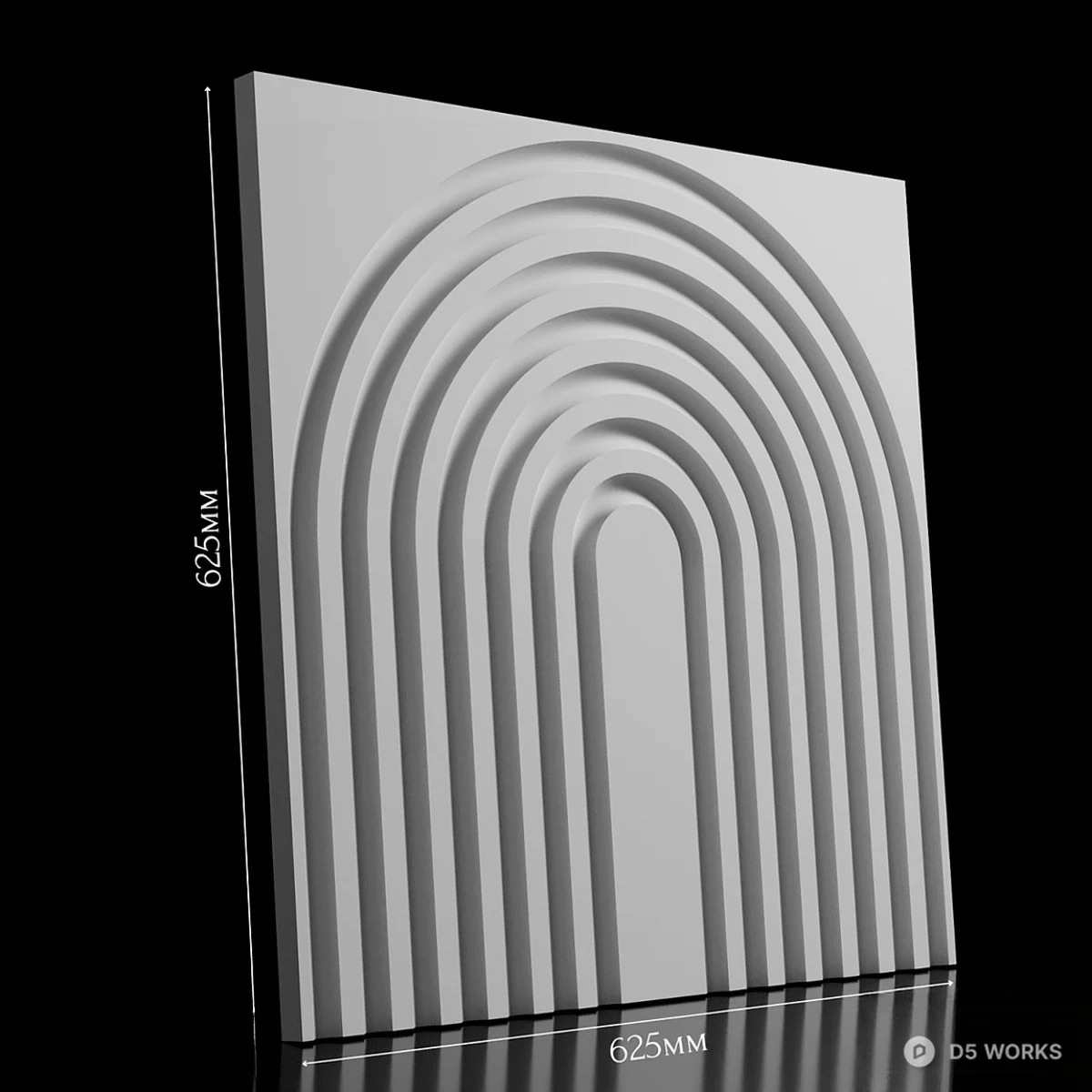 Arch Pattern Wall Panel 3d model - Image 1