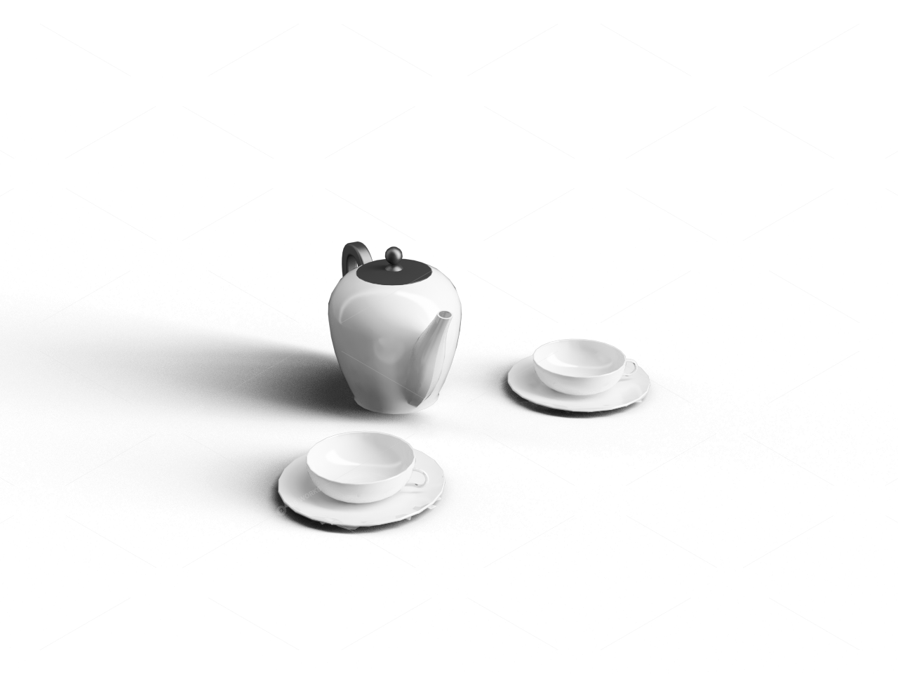 Tea Sets 3D Models