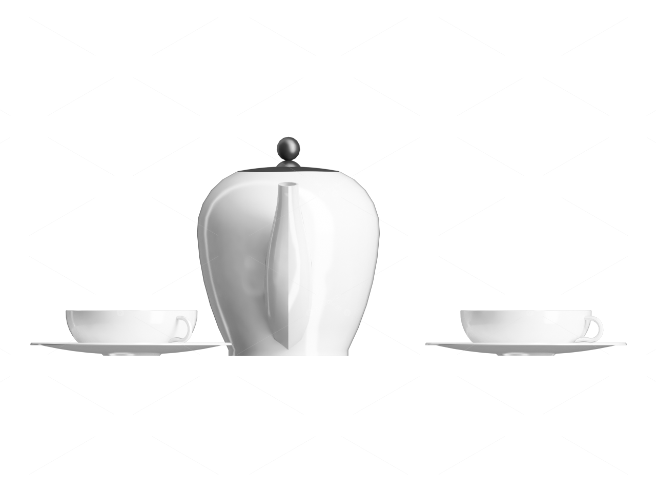 Tea Sets 3D Models 2