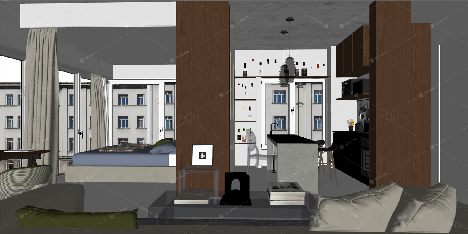Studio Apartments 3D Models 3