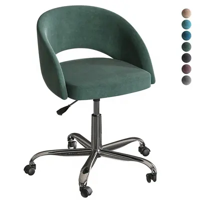 Velvet Upholstered Office Chair 3d model