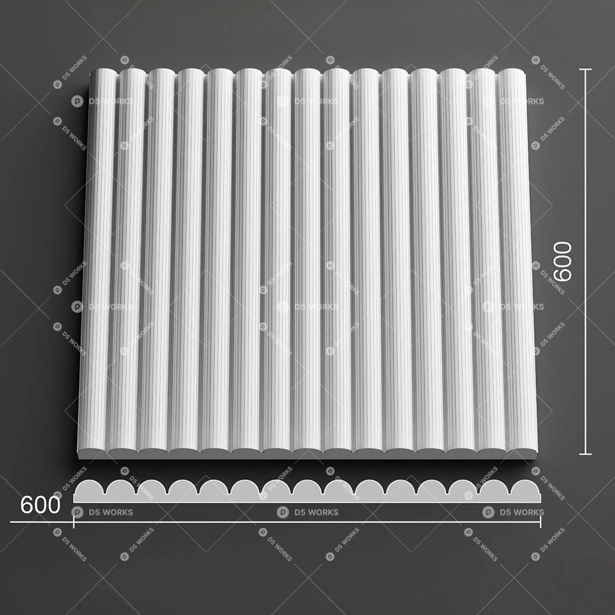 Wall Panel 3d model thumbnail 2