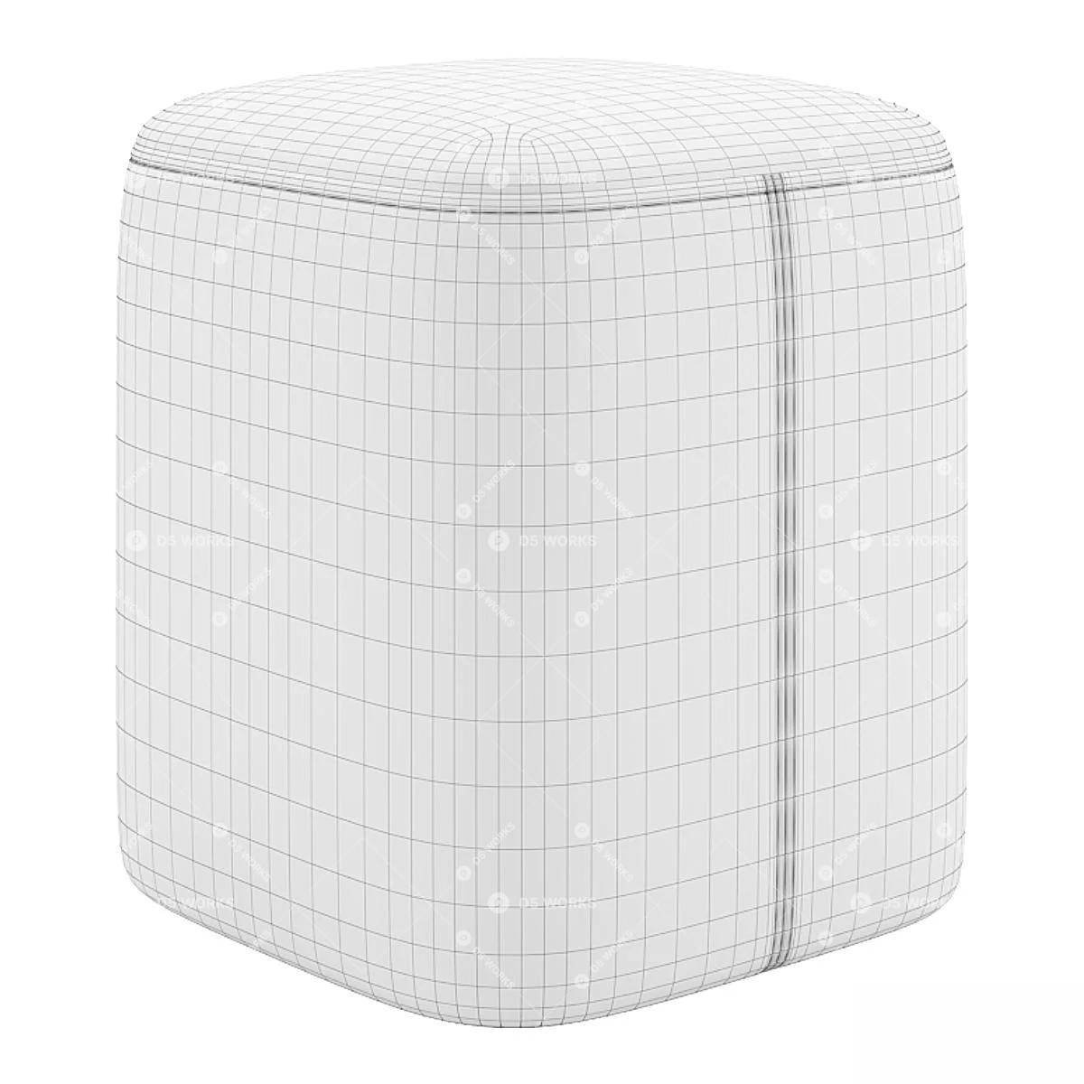 Modern Sitting Stool 3d model thumbnail 3