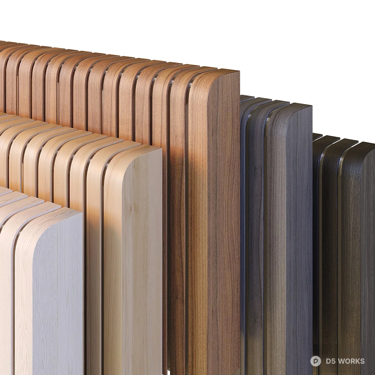 Wood Grain Radiator 3d model thumbnail 3