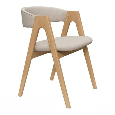 Curved Solid Wood Leisure Chair 3d model